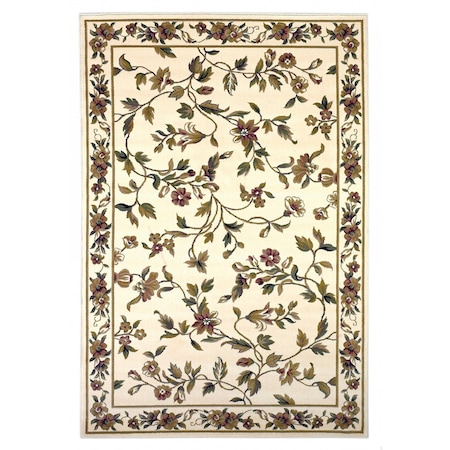 Homeroots 7 ft. 7 in. x 10 ft. 10 in. Polypropylene Ivory Area Rug 354181